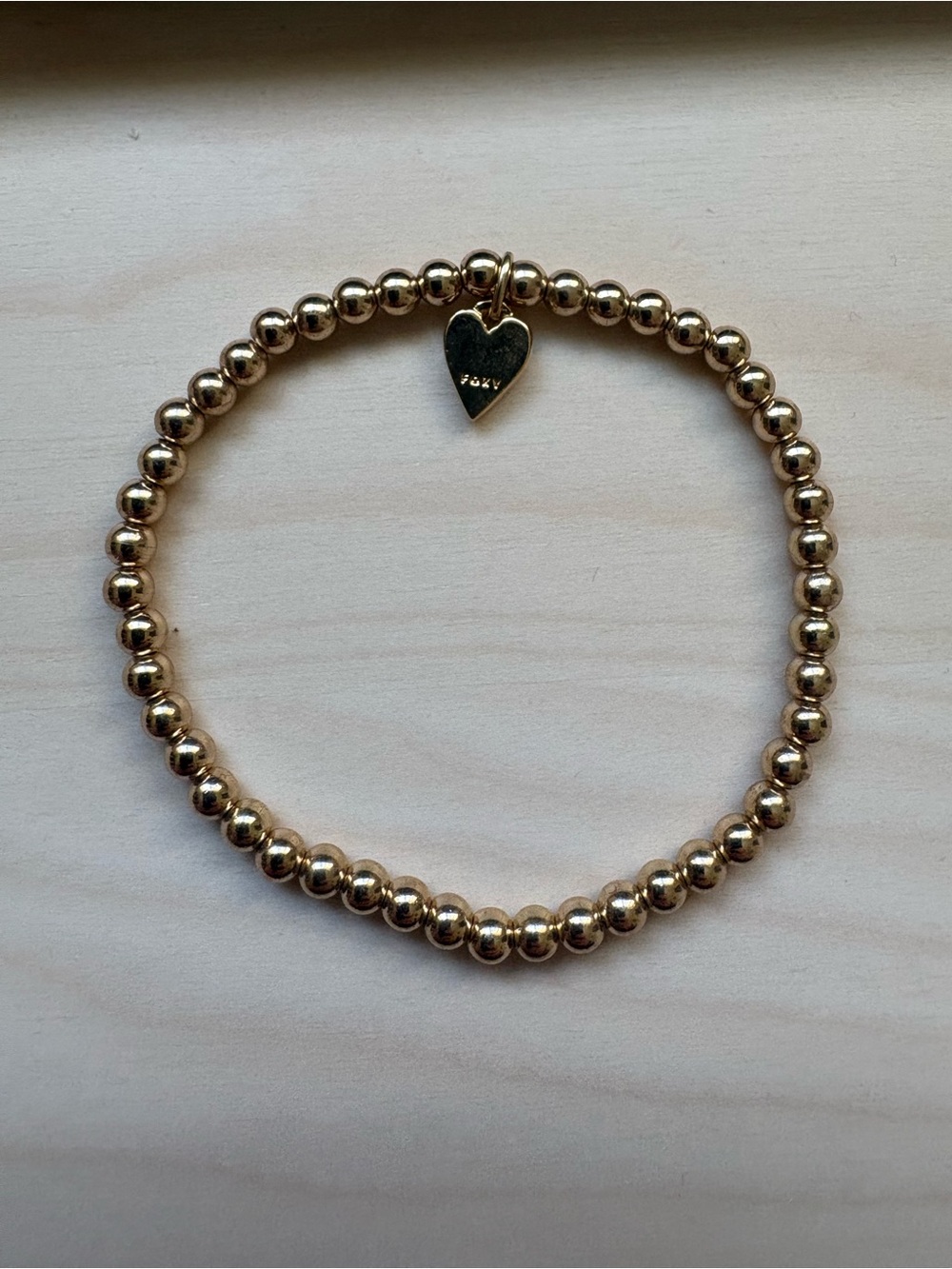 Foxy Originals Good Karma Beaded Bracelet Gold Plated Mini Moments Heart